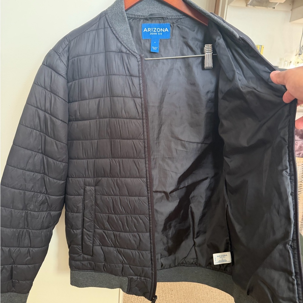 Arizona Jean Company Men's Quilted Puffer Jacket - Dark Gray - Picture 2 of 2